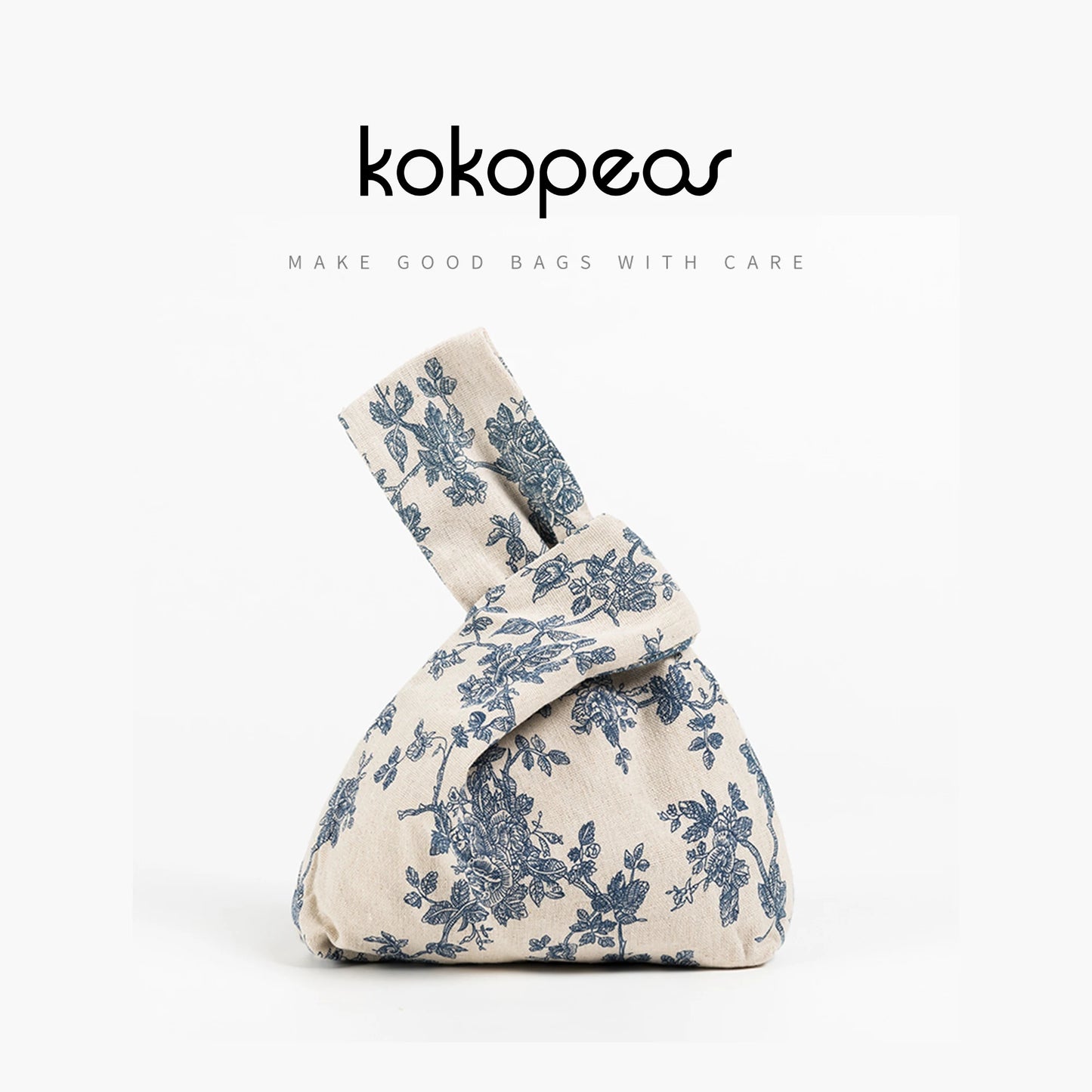 😊KOKOPEA Japanese Mini Portable Knot Wrist Bag Women Top Handle Bag Simple Purse Handbags Waterproof Shopping Bag Phone Key Pouch🥳