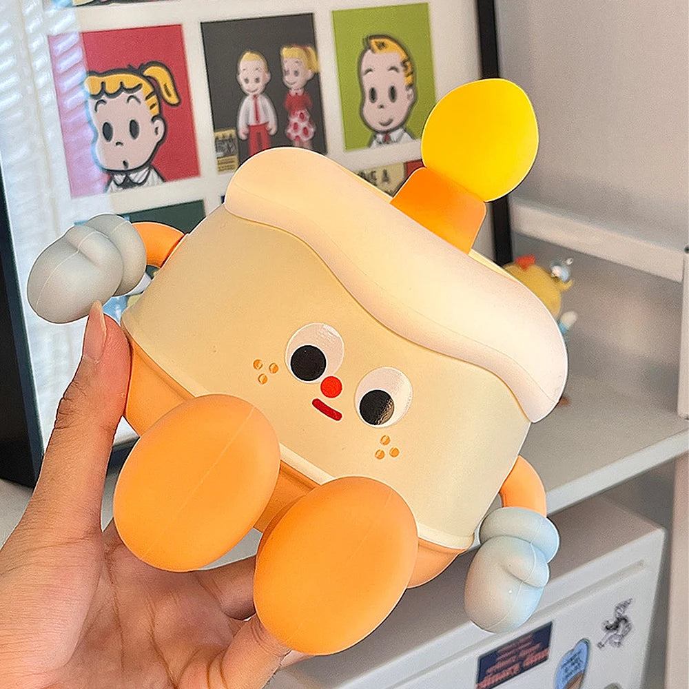 😊New Creative Cartoon Birthday Cake Small Night Light Bedroom Bedside Charging Sleeping Light Cute Pat Small Night Light Kid Gift🥳